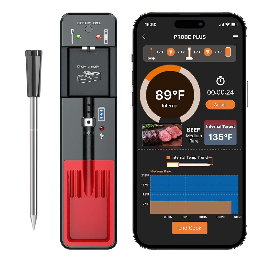 Waterproof Smart Digital Bluetooth Wireless Thermometer